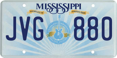 MS license plate JVG880