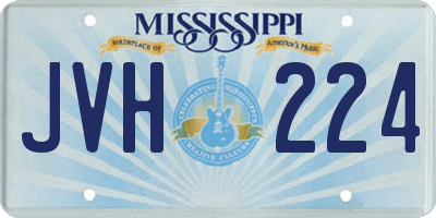 MS license plate JVH224