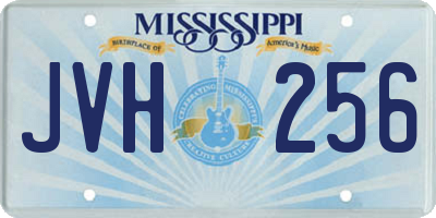 MS license plate JVH256
