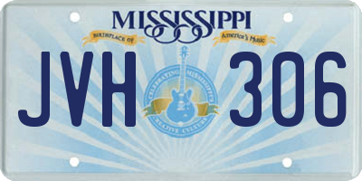 MS license plate JVH306