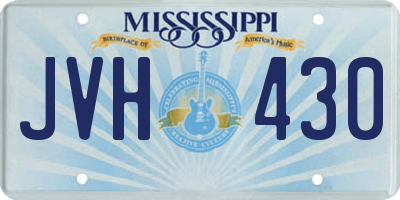 MS license plate JVH430