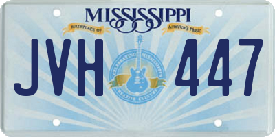 MS license plate JVH447