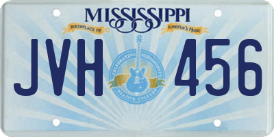 MS license plate JVH456