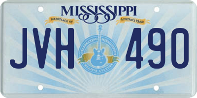 MS license plate JVH490