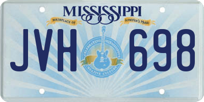 MS license plate JVH698