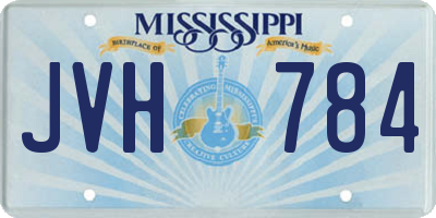 MS license plate JVH784
