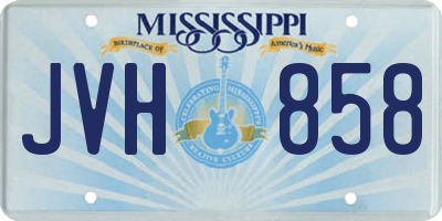 MS license plate JVH858