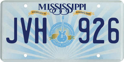 MS license plate JVH926