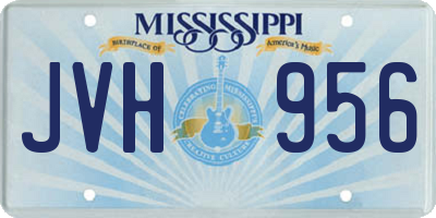 MS license plate JVH956