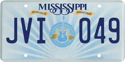 MS license plate JVI049