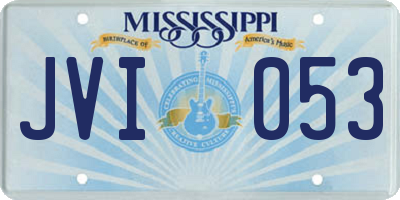 MS license plate JVI053