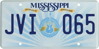 MS license plate JVI065