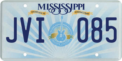 MS license plate JVI085