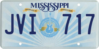 MS license plate JVI717