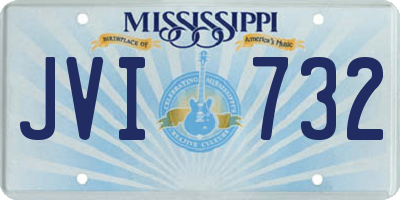 MS license plate JVI732