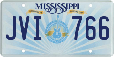 MS license plate JVI766