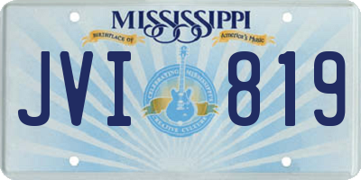 MS license plate JVI819