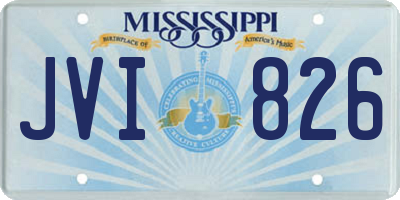 MS license plate JVI826
