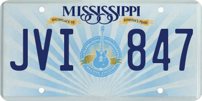 MS license plate JVI847