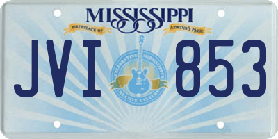 MS license plate JVI853