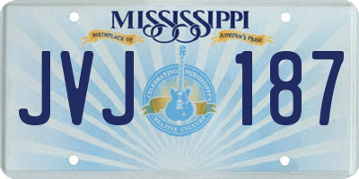 MS license plate JVJ187