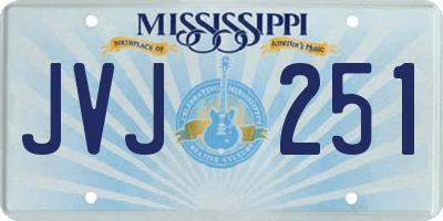 MS license plate JVJ251