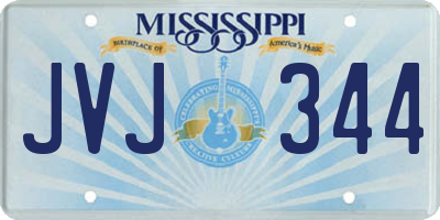 MS license plate JVJ344