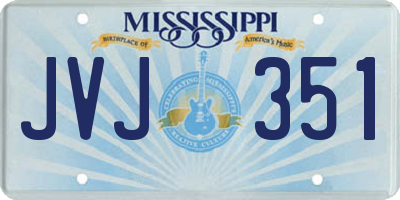 MS license plate JVJ351