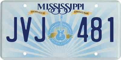 MS license plate JVJ481