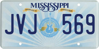 MS license plate JVJ569