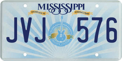 MS license plate JVJ576