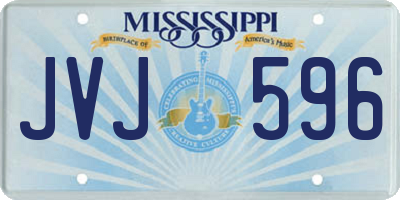 MS license plate JVJ596