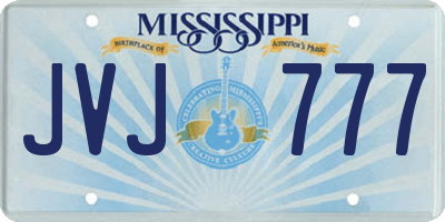 MS license plate JVJ777