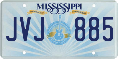 MS license plate JVJ885