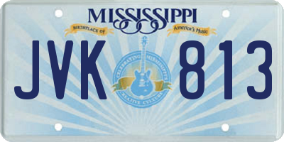 MS license plate JVK813