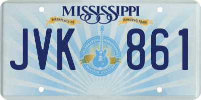MS license plate JVK861