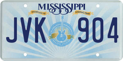 MS license plate JVK904