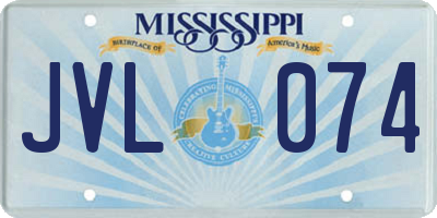MS license plate JVL074