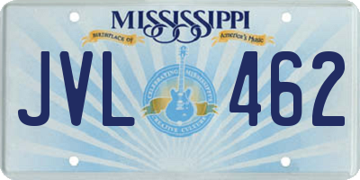 MS license plate JVL462