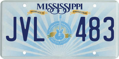 MS license plate JVL483