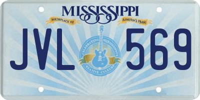 MS license plate JVL569