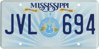 MS license plate JVL694