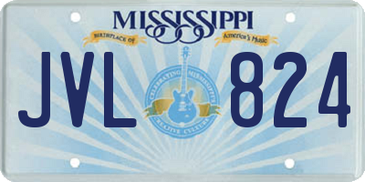 MS license plate JVL824