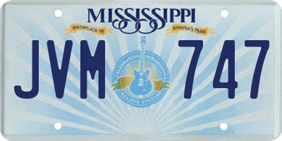 MS license plate JVM747