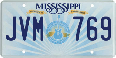 MS license plate JVM769