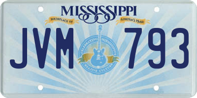 MS license plate JVM793