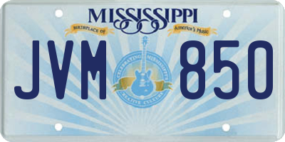 MS license plate JVM850