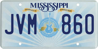 MS license plate JVM860