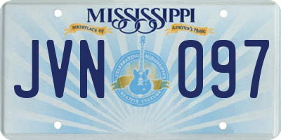MS license plate JVN097
