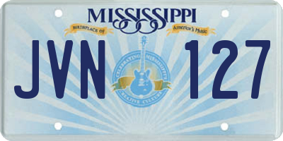 MS license plate JVN127